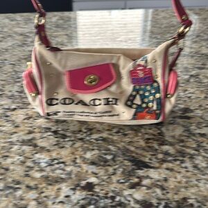Coach Beige and Pink Women's Bag